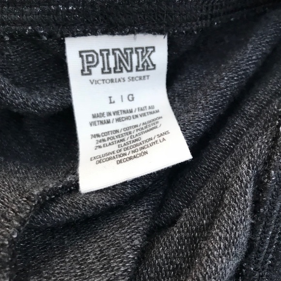 PINK Victoria's Secret Black Joggers - Picture 3 of 6